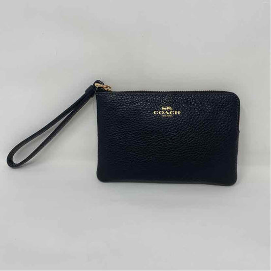 Pre-Owned Coach Black Leather Wristlet