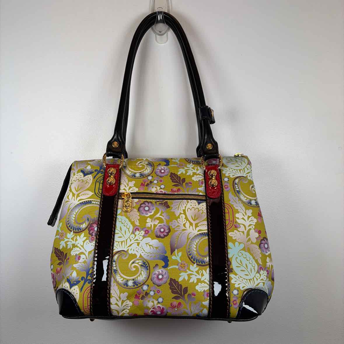 Pre-Owned Maria Orlandi Green Leather Handbag