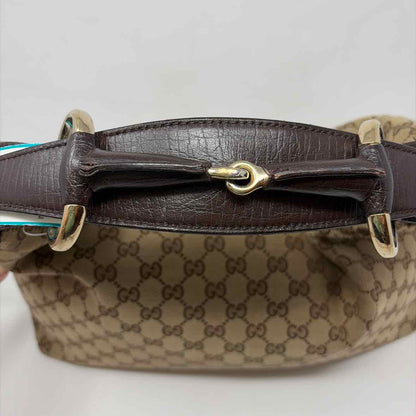 Pre-Owned Gucci Tan Fabric Designer Handbag