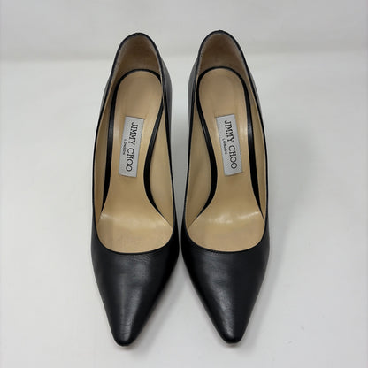 Jimmy Choo Black Leather Shoe Size 8 Designer Shoes