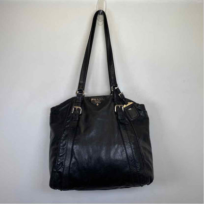 Pre-Owned Prada Black Leather Designer Handbag