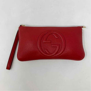 Pre-Owned Gucci Red Leather Designer Handbag