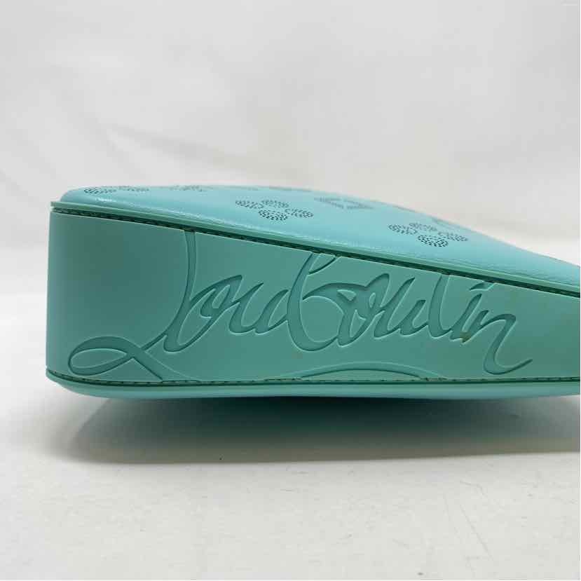 Pre-Owned Christian Louboutin Turqouise Leather Designer Handbag