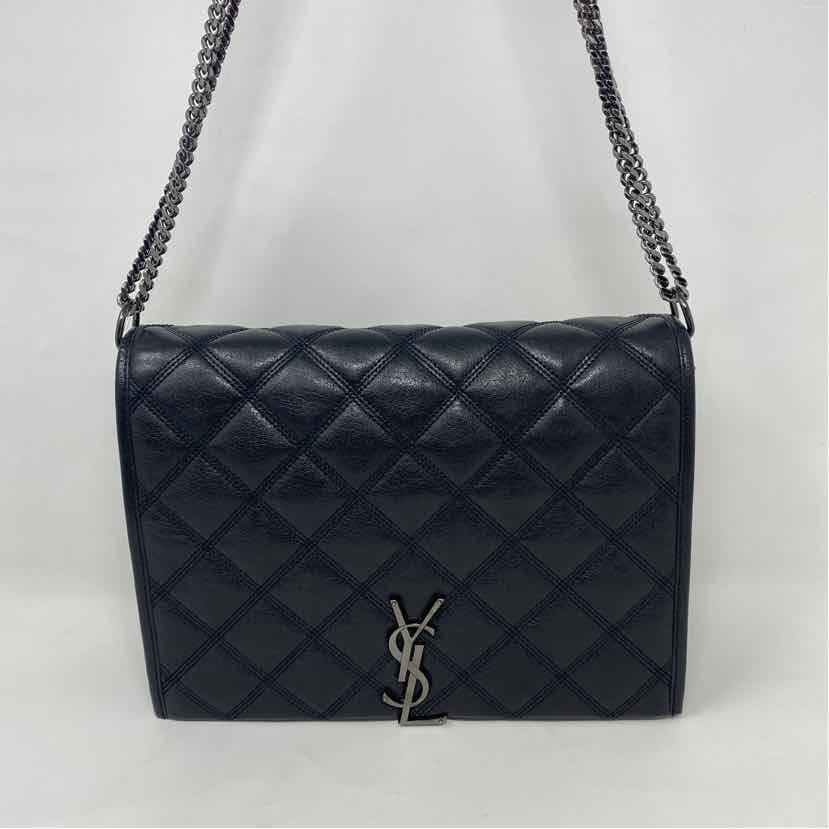 Pre-Owned Saint Laurent Black Leather Designer Handbag