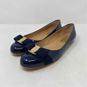 Pre-Owned Shoe Size 8.5 Ferragamo Navy Flats