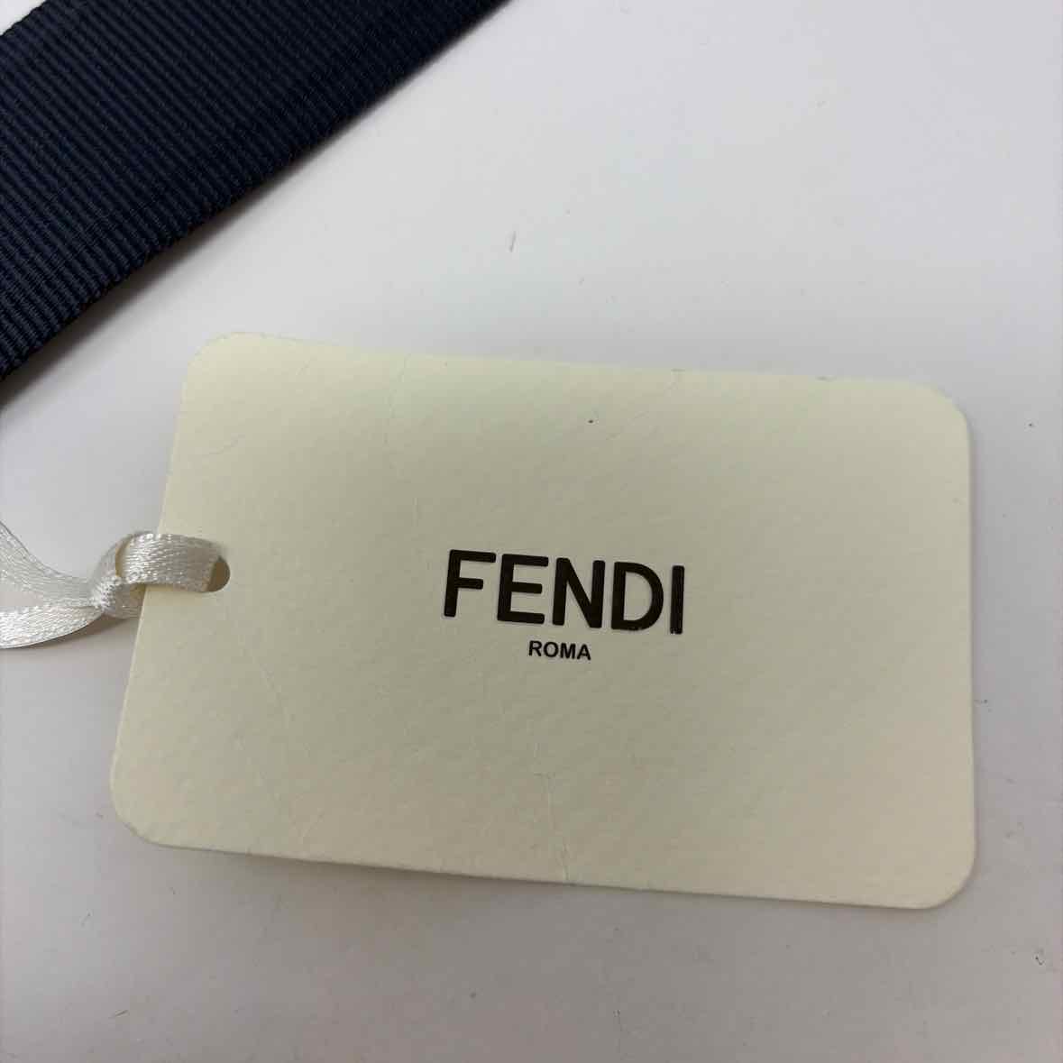 Pre-Owned Fendi Navy Leather Designer Handbag