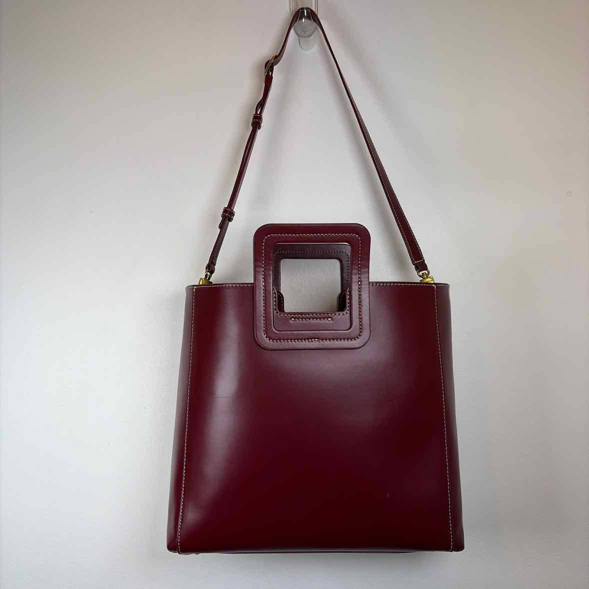 Pre-Owned Staud Burgundy Leather Handbag