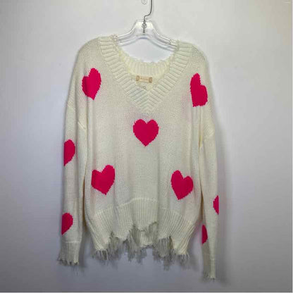 Pre-Owned Size M Altar'd State White Multi Sweater