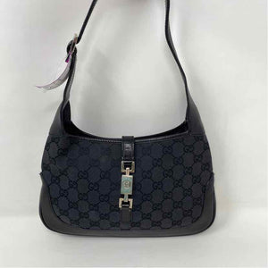 Pre-Owned Gucci Black Canvas Designer Handbag
