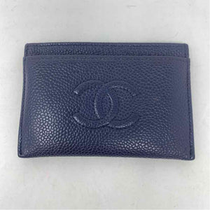 Pre-Owned Chanel Blue Leather Designer Wallet