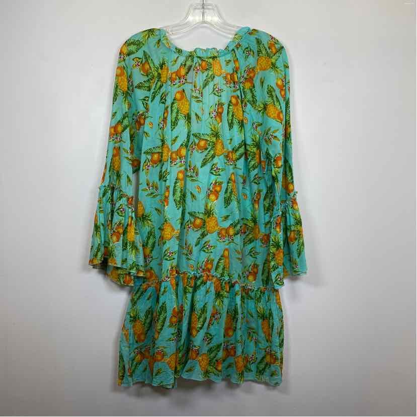 Pre-Owned Size XL Debbie Katz Turq Multi Cover Up