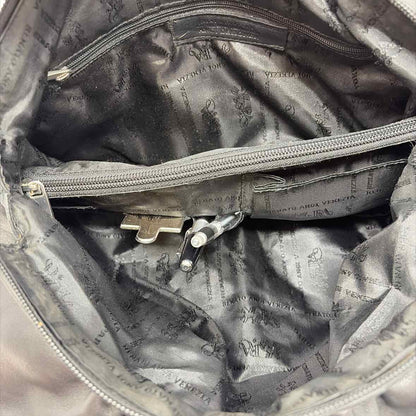 Pre-Owned Made in Italy Black Leather Handbag
