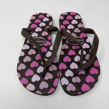 Pre-Owned Shoe Size 9 Havaiana Brown/Pink' Flip Flops