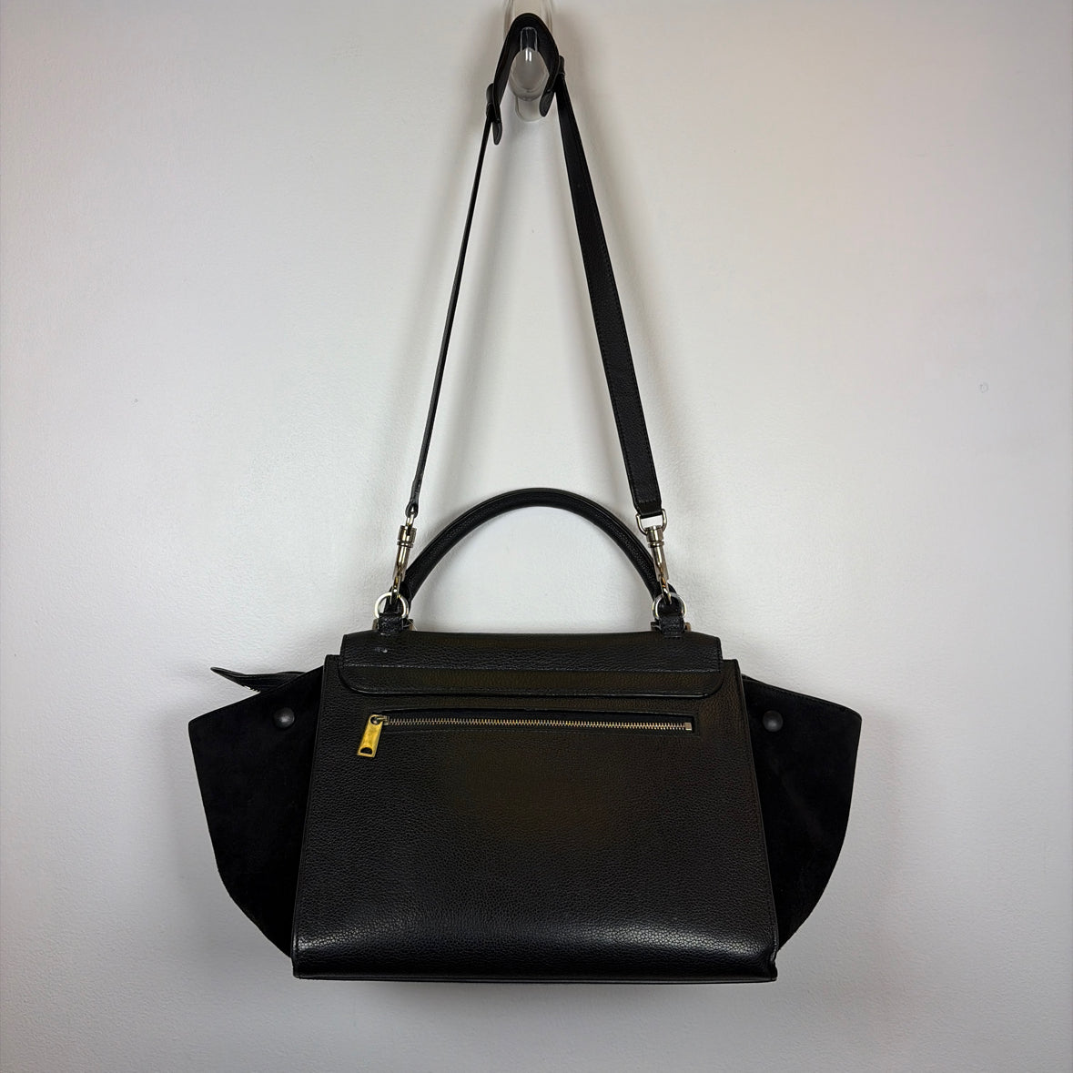 Pre-Owned Celine Black Leather Designer Handbag