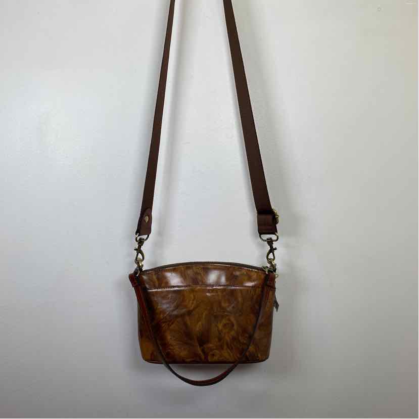 Pre-Owned Patricia Nash Brown Print Leather Handbag