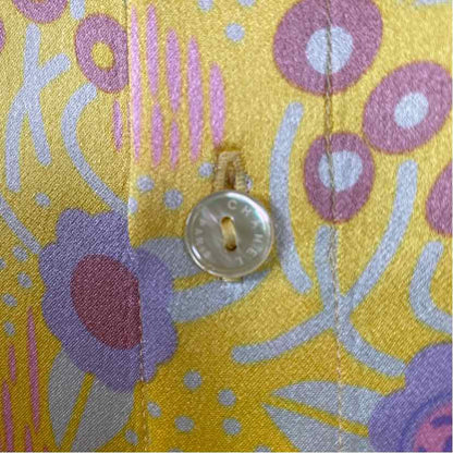 Pre-Owned Chanel Yellow Silk Women Size S Designer Clothes