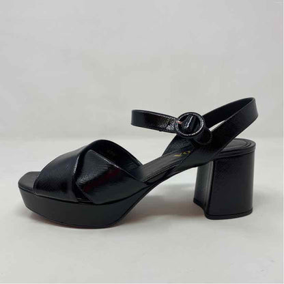 Pre-Owned Prada Black Patent Shoe Size 10.5 Designer Shoes