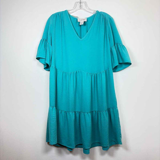 Pre-Owned Size 2/S Joseph Ribkoff Teal Casual Dress