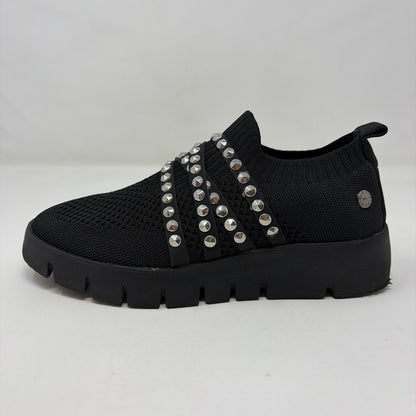 Pre-Owned Shoe Size 7.5 Bernie Mev Black Sneaker