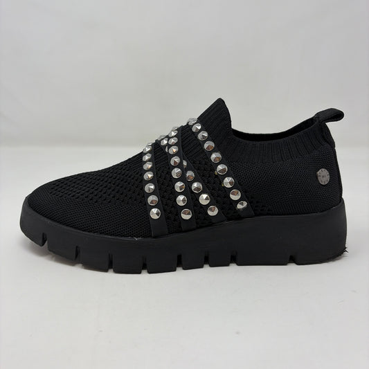 Pre-Owned Shoe Size 7.5 Bernie Mev Black Sneaker