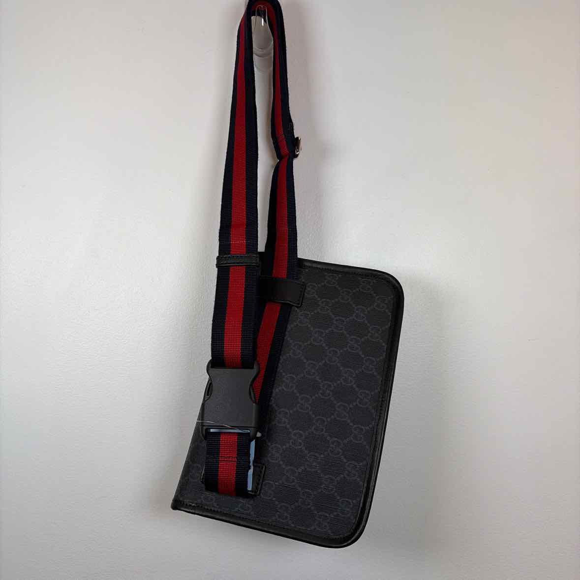 Pre-Owned Gucci Black Canvas Designer Handbag