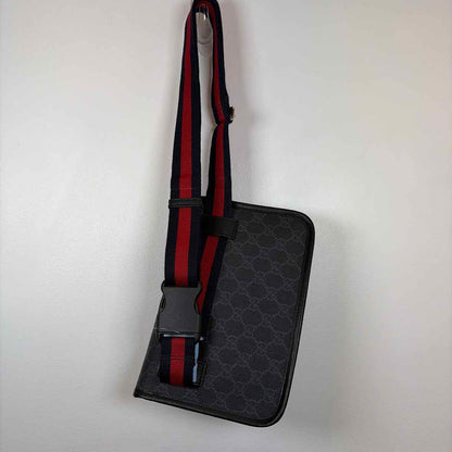 Pre-Owned Gucci Black Canvas Designer Handbag