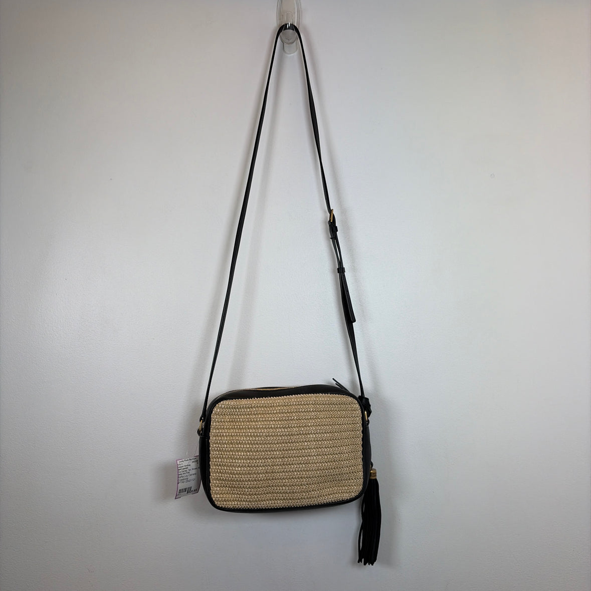 Pre-Owned Saint Laurent Tan Woven Designer Handbag