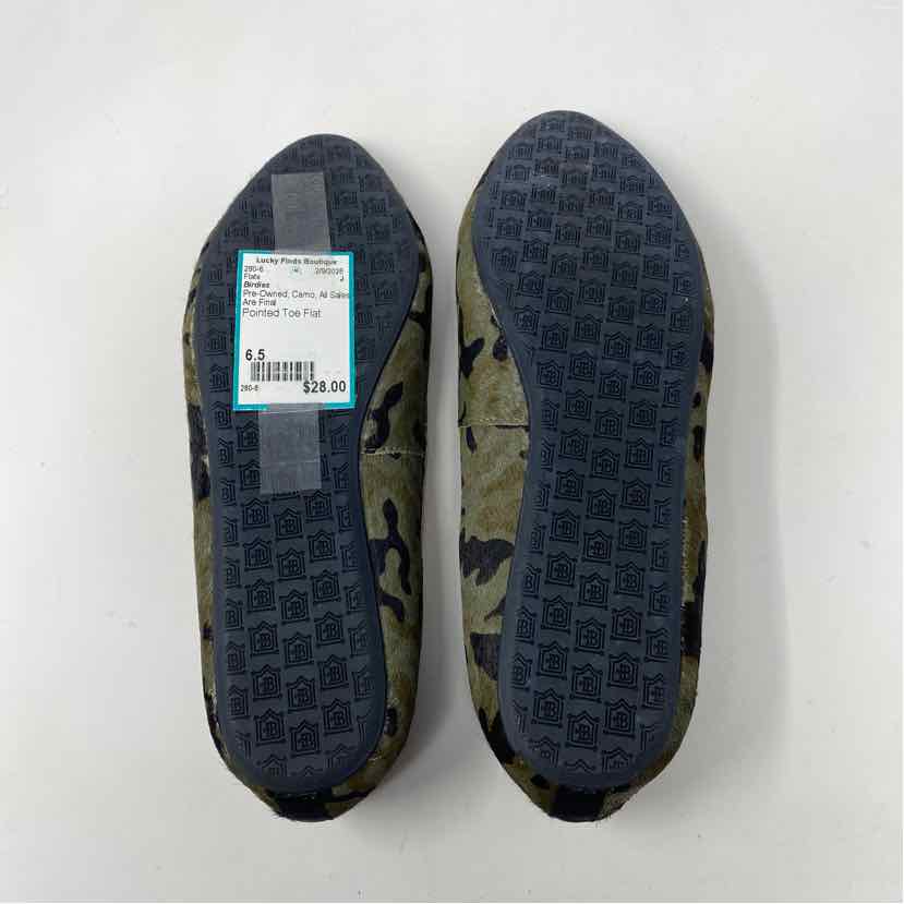 Pre-Owned Shoe Size 6.5 Birdies Camo Flats