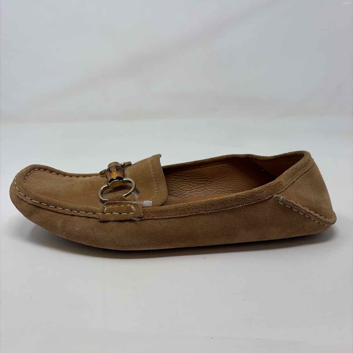 Pre-Owned Gucci Tan Suede Shoe Size 10 Designer Shoes