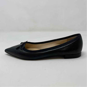 Pre-Owned Prada Black Leather Shoe Size 7.5 Designer Shoes