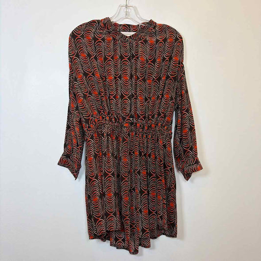 Pre-Owned Size 8/M Thankoon Brown/ Orange Casual Dress