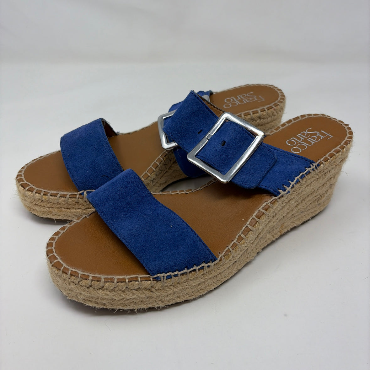Pre-Owned Shoe Size 9.5 Franco Sarto Blue Wedge