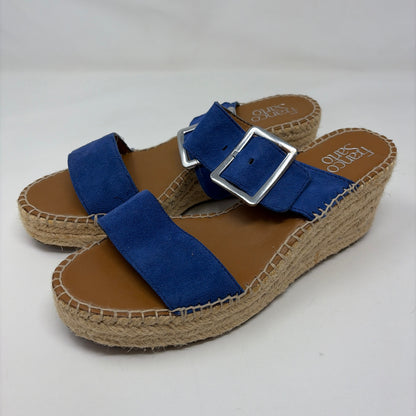 Pre-Owned Shoe Size 9.5 Franco Sarto Blue Wedge