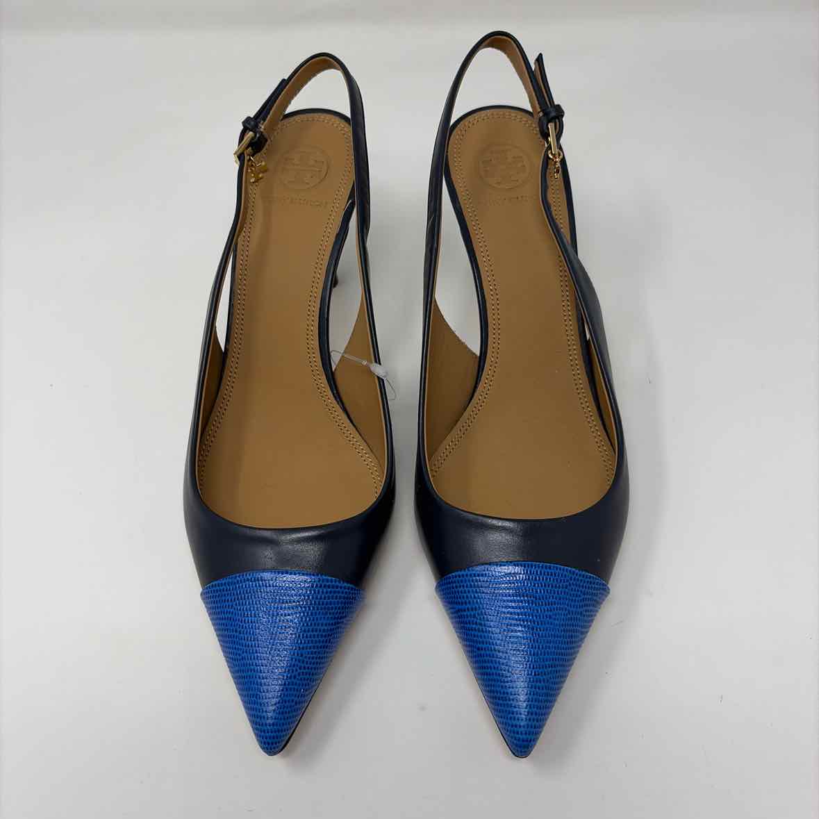 Pre-Owned Shoe Size 8.5 Tory Burch Blue Multi Heels