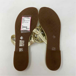 Pre-Owned Shoe Size 11 Tory Burch Gold Sandals