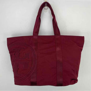 Pre-Owned Tory Burch Maroon Nylon Handbag