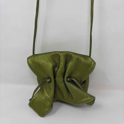 Pre-Owned Carlos Falchi Green Leather Handbag