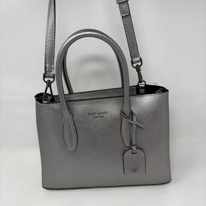 Pre-Owned Kate Spade Silver Leather Handbag