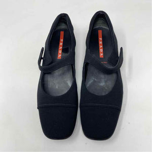 Pre-Owned Prada Black Fabric Shoe Size 6.5 Designer Shoes