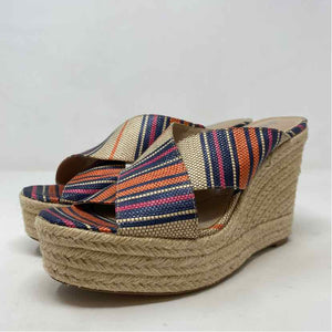 Pre-Owned Shoe Size 7 Charles David Orange Stripe Sandals