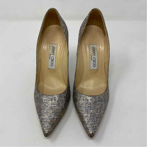 Pre-Owned Jimmy Choo Silver Leather Shoe Size 6 Designer Shoes