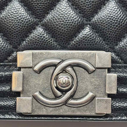 Pre-Owned Chanel Black Leather Designer Handbag
