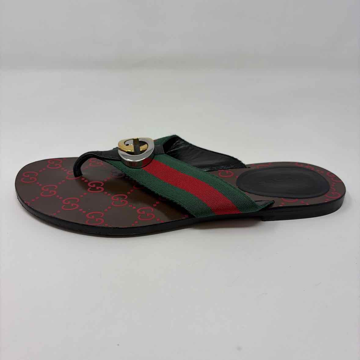 Pre-Owned Gucci Monogram Canvas Shoe Size 6.5 Designer Shoes