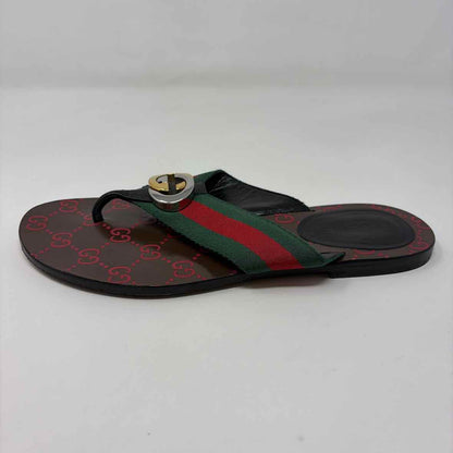 Pre-Owned Gucci Monogram Canvas Shoe Size 6.5 Designer Shoes