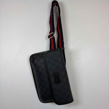 Pre-Owned Gucci Black Canvas Designer Handbag