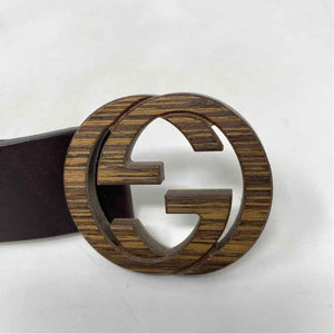 Pre-Owned Gucci Brown Leather Designer Belt