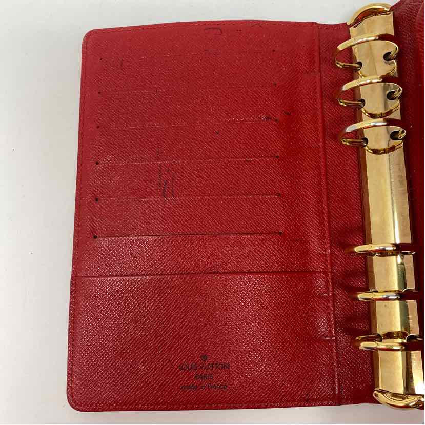 Pre-Owned Louis Vuitton Red Leather Designer Wallet