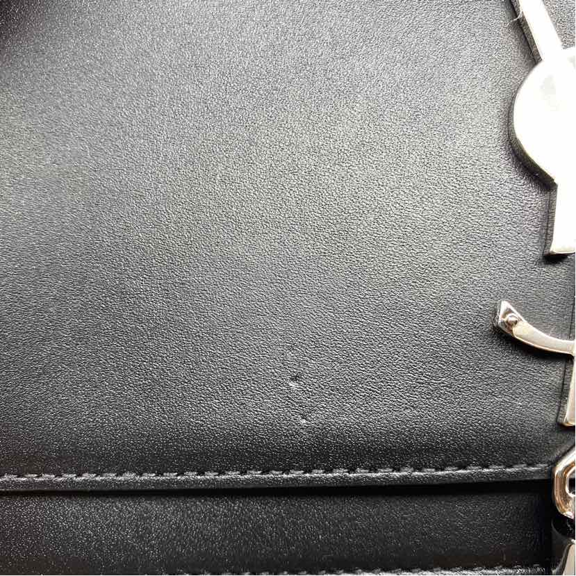Pre-Owned Saint Laurent Black Leather Designer Handbag