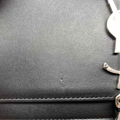 Pre-Owned Saint Laurent Black Leather Designer Handbag