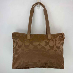 Pre-Owned Coach Taupe Nylon Handbag